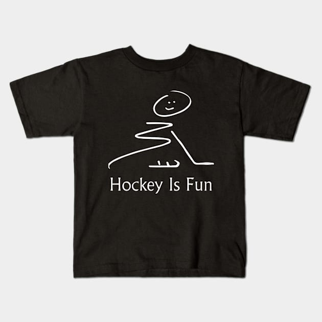 Hockey Is Fun Kids T-Shirt by Tee-hub